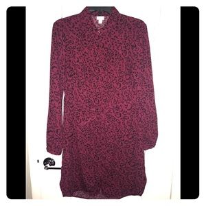 A new day red cheetah print dress